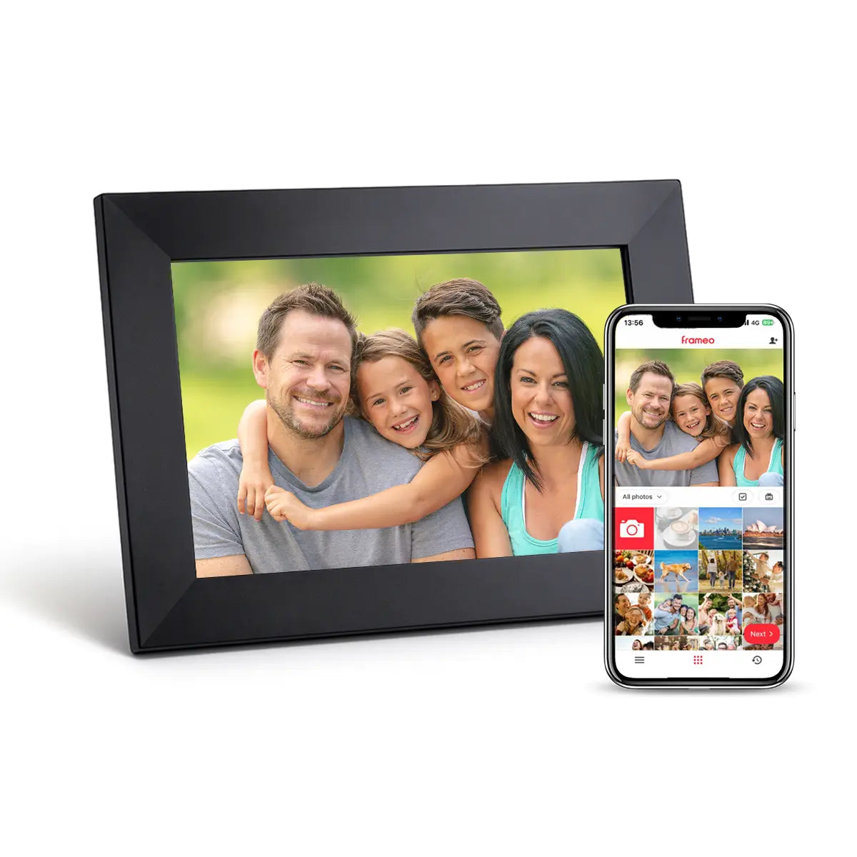 Lifeframe Frameo digital photo frame, 10.1-inch, Classic Black, Australia.