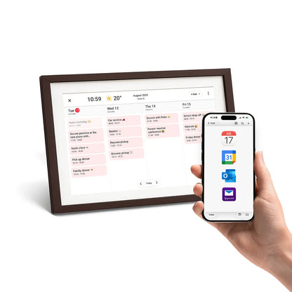 Lifeframe Frameo digital photo calendar, 10.1-inch, Metro Mocha, Australia.