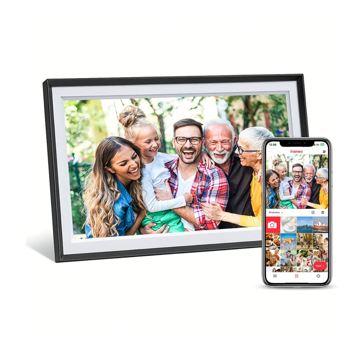 Lifeframe Frameo digital photo frame, 15.6-inch, Metro Charcoal, Australia.