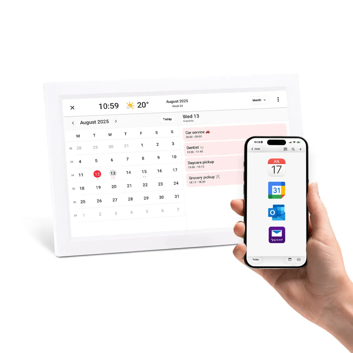 Lifeframe Frameo digital photo calendar, 15.6-inch, White, Australia.