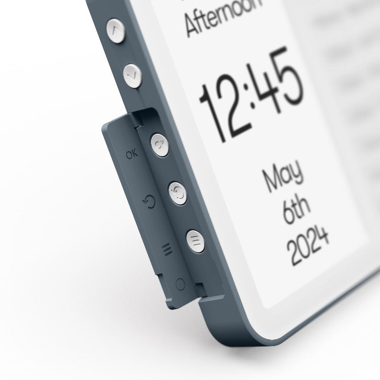 Dementia Clock - Ideal Clocks for Alzheimer's & Memory Loss. Day Hub by Relish. Hidden buttons.
