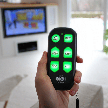 Big Button TV Remote - Easy-to-use remote control with large backlit buttons for seniors. Simplify TV viewing experience. Available now in Australia in black.