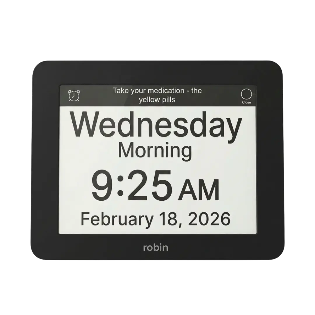 Robin Day Clock black