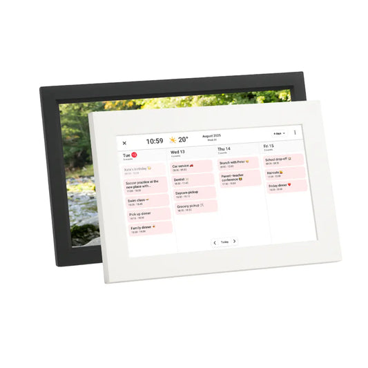 black and white colour calendar frame