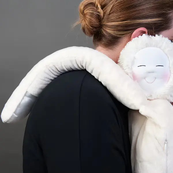 hug laugh and customer