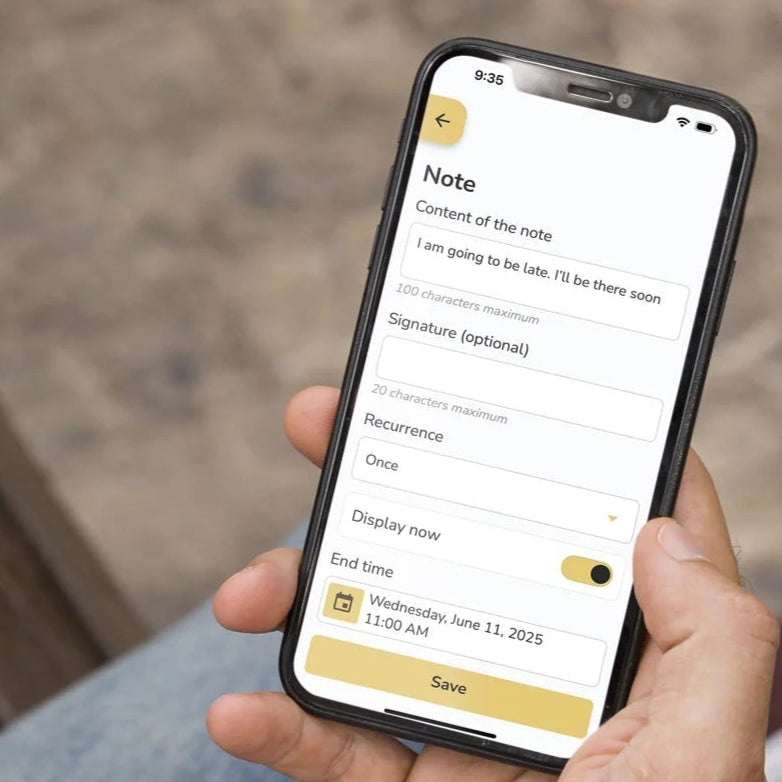 Idem Companion App interface – remote management of dementia clocks in Australia for reminders and alerts