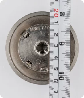 Knob underside removed knob