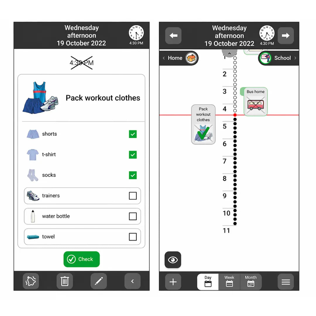 MEMOPlanner screen