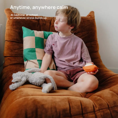 Moonbuddy handheld breathing aid for calm moments at bedtime, school or during daily stress.