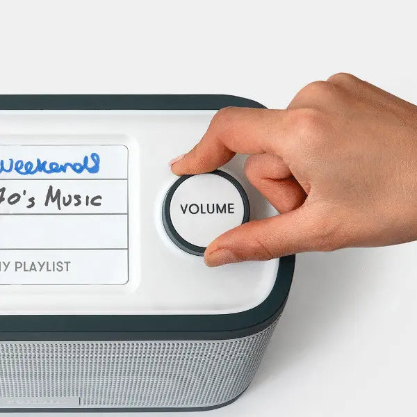 relish radio big button radio volume know