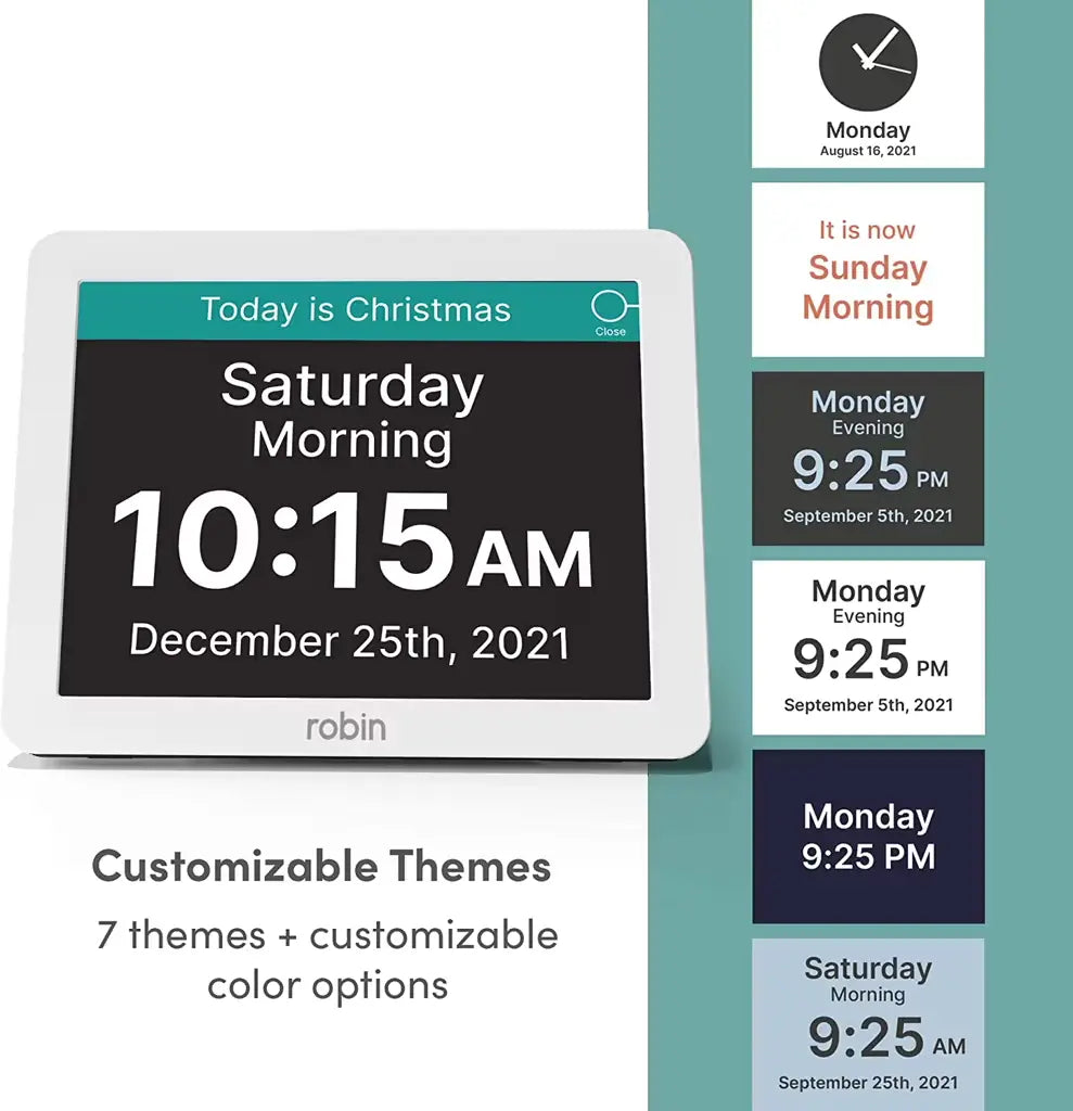robin clock 7 customizable themes