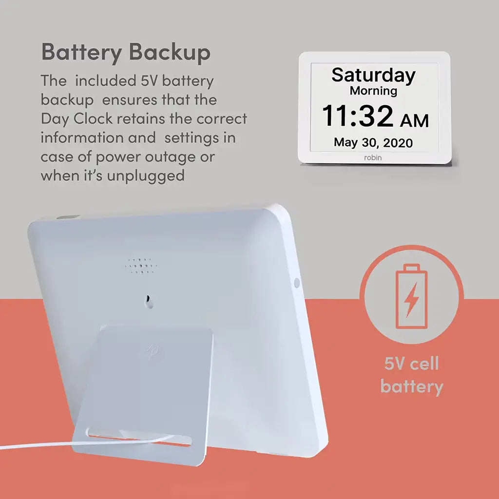 robin clock battery backup