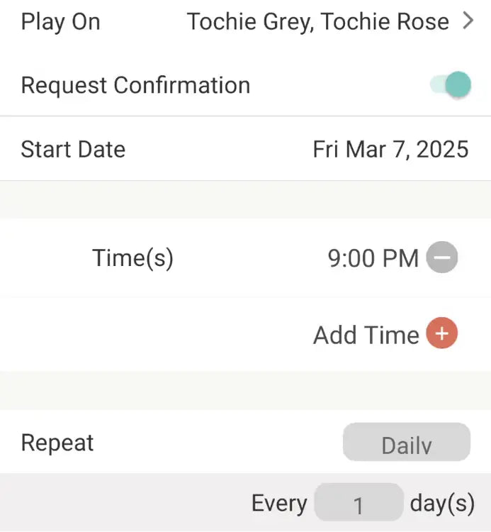 tochie app scheduled screenshot 