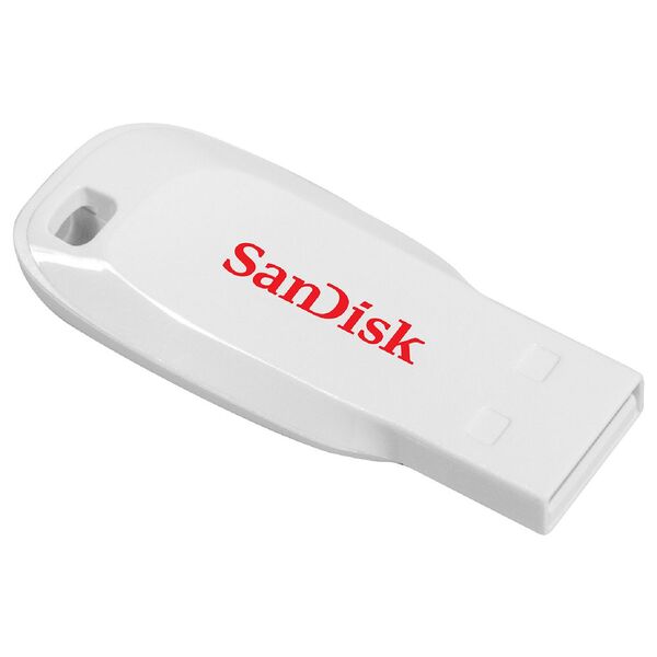 SanDisk 16GB USB flash drive for portable data storage.
