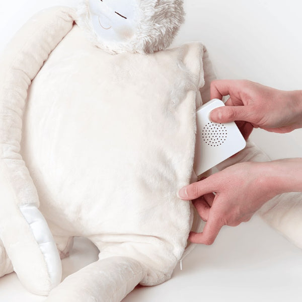 HUG by Laugh sensory doll for people with dementia or sensory needs. Removable music player