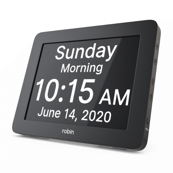 Dementia Clock in black colour.