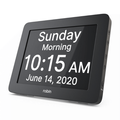 Dementia Clock in black colour.